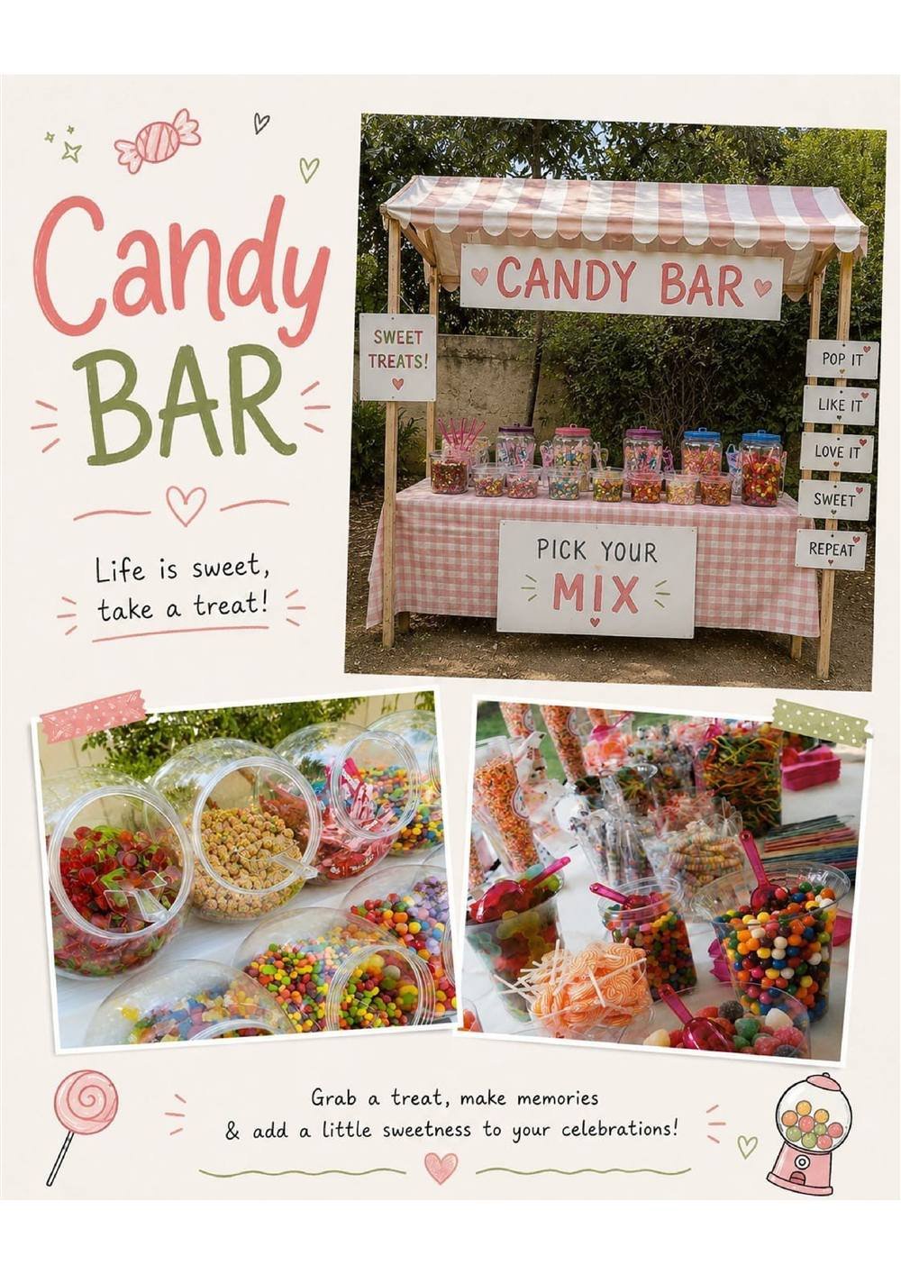 Candy Bar Pick Mix Carnival Stall — Carnival Artist wedding stall by Rajasthan Event Management